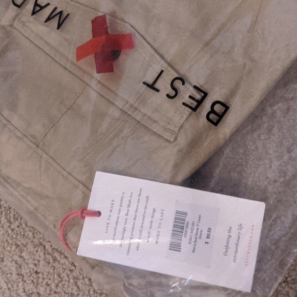 Best Made 7" cotton linen khaki shorts size 31 - Picture 4 of 4